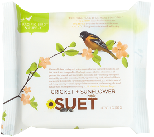 Cricket + Sunflower Suet (11.0oz) - Click Image to Close